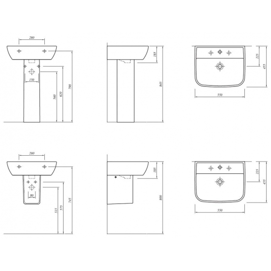 Раковина KALE Babel 55 см, белая 310200200046 (7111110400)