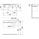Раковина LAUFEN Ino 90 см 8.1330.1.000.104.1, полочка слева