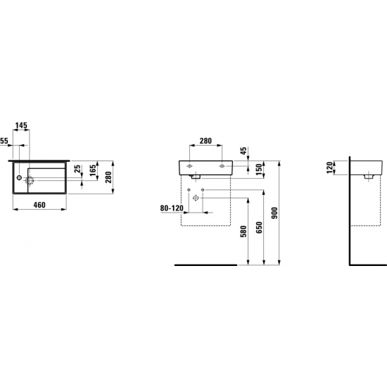 Раковина LAUFEN Kartell by Laufen 46 см 8.1533.5.000.111.1 