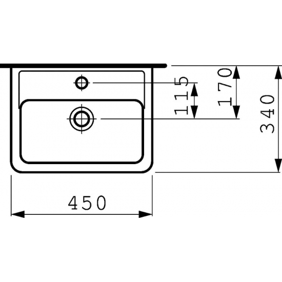 Раковина LAUFEN Pro 45 см 8.1195.1.000.104.1