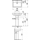 Раковина LAUFEN Pro 60 см 8.1895.2.000.104.1 с полупьедесталом
