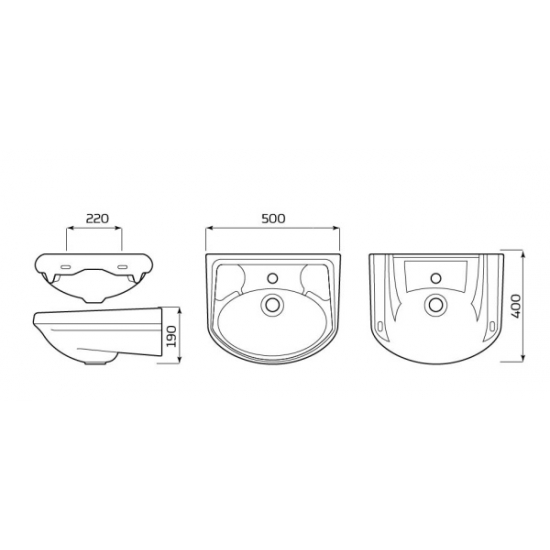 Раковина ЛОБНЕНСКИЙ СТРОЙФАРФОР Браво 50 
