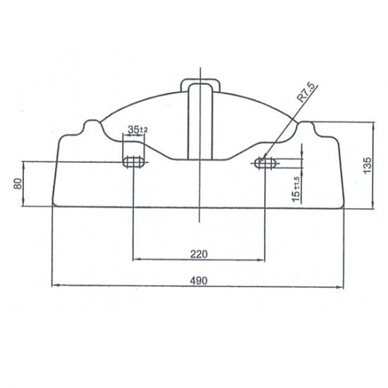 Раковина ЛОБНЕНСКИЙ СТРОЙФАРФОР Оптима 56 с переливом с отверстием