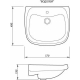 Раковина ЛОБНЕНСКИЙ СТРОЙФАРФОР Водолей 57 с отверстием под смеситель