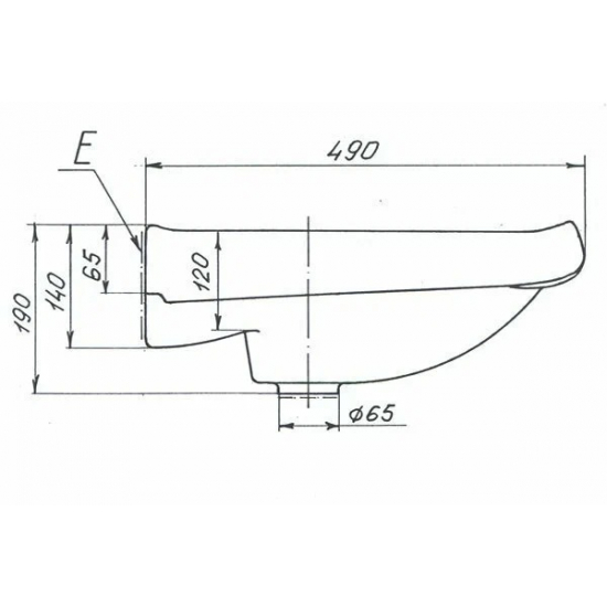 Раковина ЛОБНЕНСКИЙ СТРОЙФАРФОР Водолей 57 с отверстием под смеситель