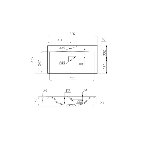 Раковина мебельная АКВАТОН Айрис М 80