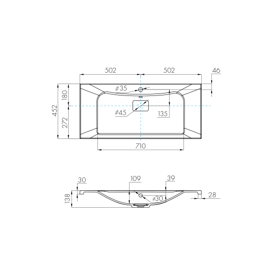 Раковина мебельная АКВАТОН Брук 100