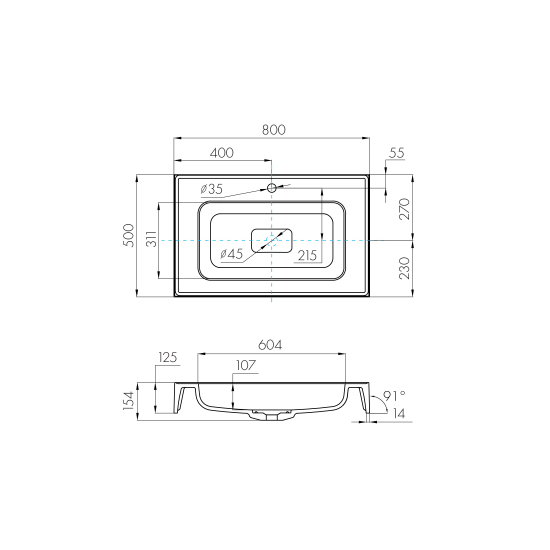 Раковина мебельная АКВАТОН Ричмонд 80