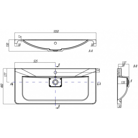 Раковина мебельная АКВАТОН Шерилл 105