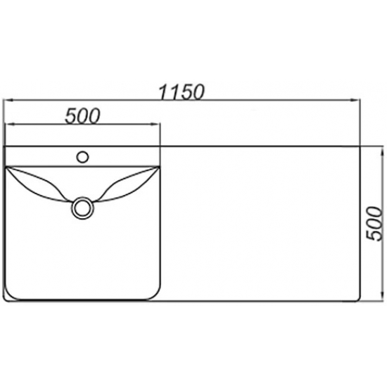 Раковина мебельная AQWELLA Forma 115 L левая