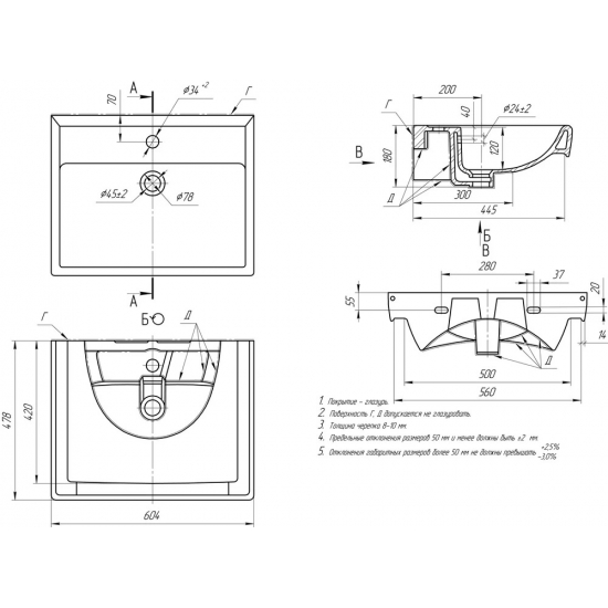 Раковина мебельная DREJA Q 60