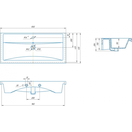 Раковина мебельная KIROVIT Фостер 100
