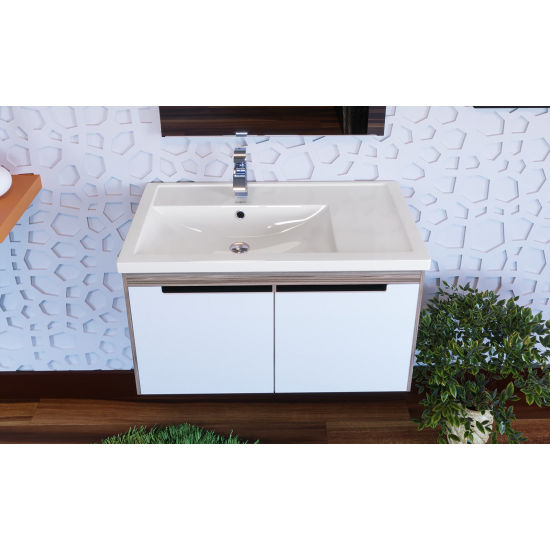 Раковина мебельная KIROVIT Фостер 80П белый