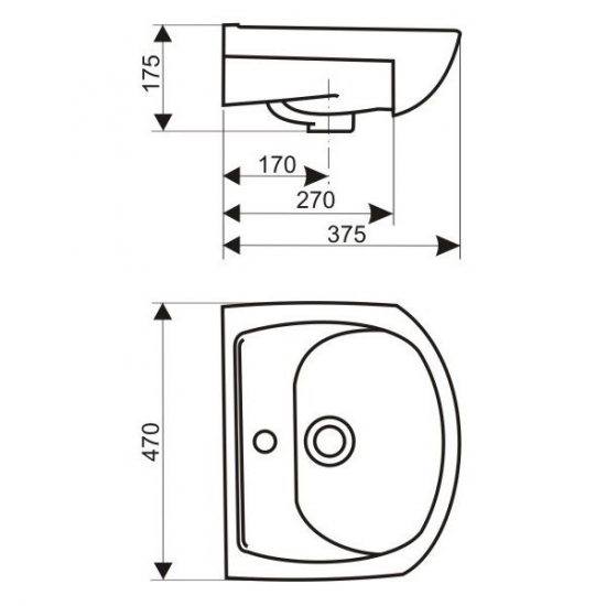 Раковина мебельная ОСКОЛЬСКАЯ КЕРАМИКА Дора 47