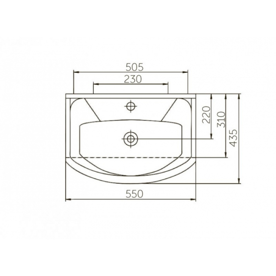 Раковина мебельная ROSA Элеганс 55