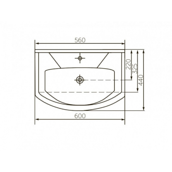 Раковина мебельная ROSA Элеганс 60