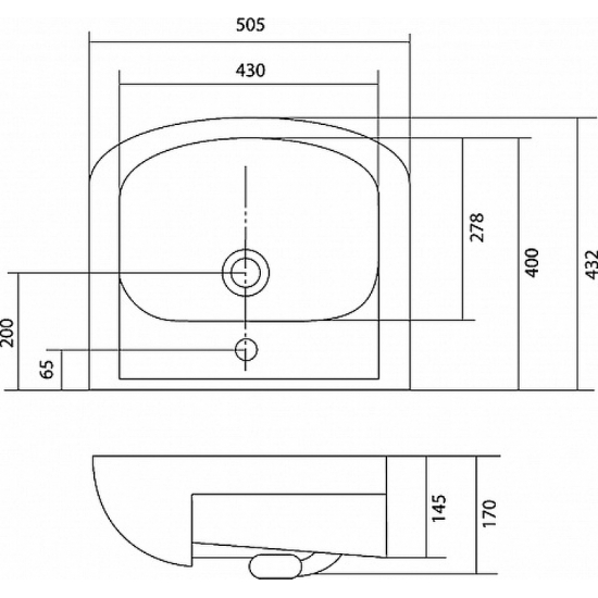 Раковина мебельная SANTEK Акватоп 50
