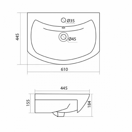 Раковина мебельная SANTEK Балтика 60