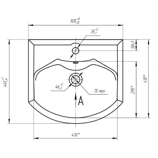 Раковина мебельная SANTEK Смайл 50