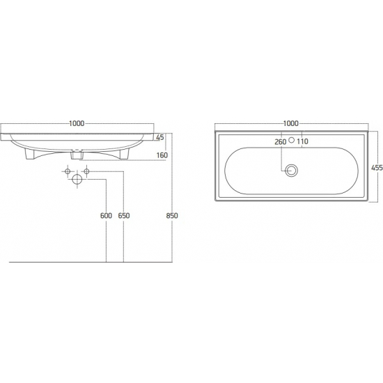 Раковина мебельная STWORKI 100 18100-KL