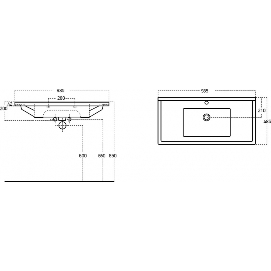 Раковина мебельная STWORKI 100 8100-KL