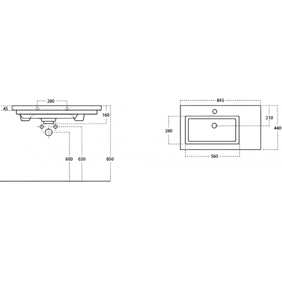 Раковина мебельная STWORKI 85 4085-KL