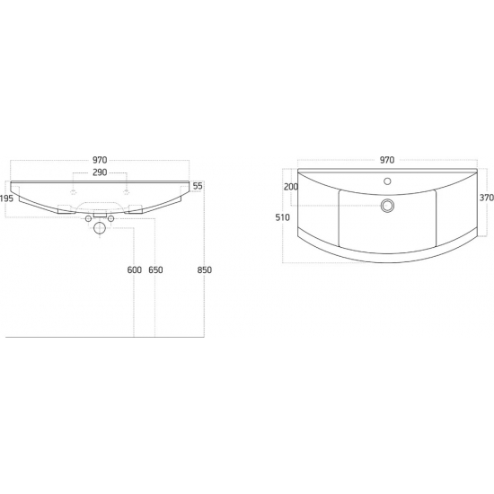 Раковина мебельная STWORKI 95 6095-KL