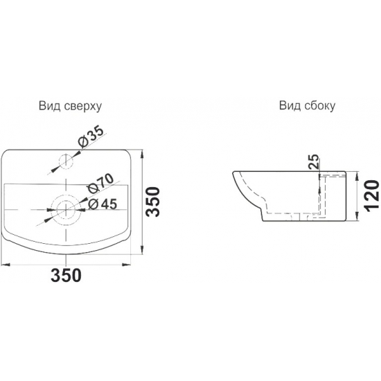 Раковина MELANA MLN-78014B