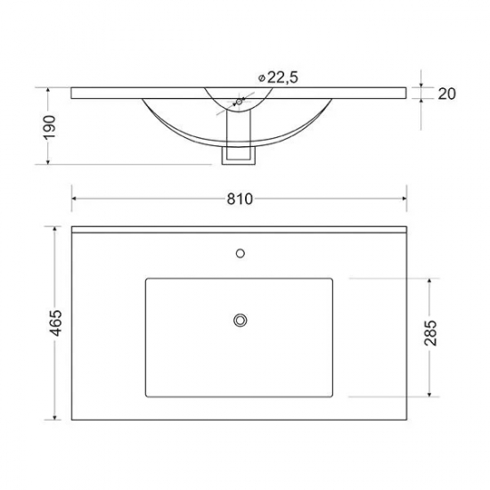 Раковина MIRSANT Next 80 керамическая