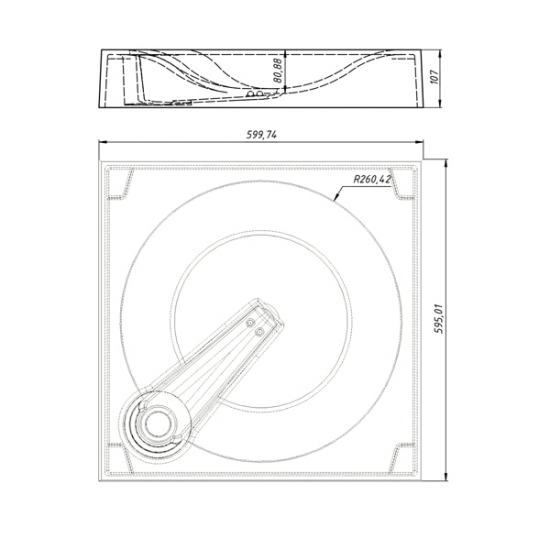 Раковина над стиральной машиной ANDREA Angy 60x60
