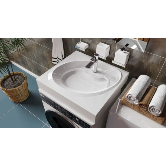 Раковина над стиральной машиной ANDREA Topaz 60x55 с кронштейнами