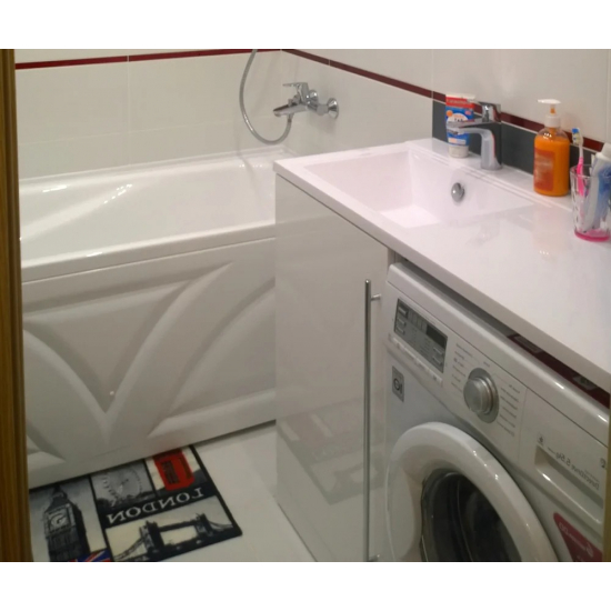 Раковина над стиральной машиной DOLOMITE Гриджио 115 L левая