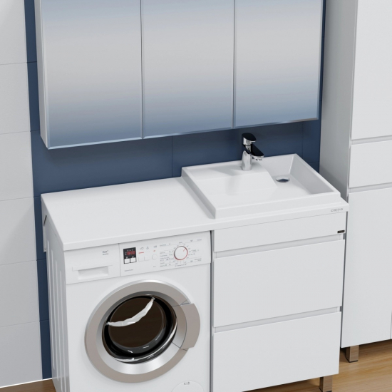 Раковина над стиральной машиной САНТА Юпитер 120 R правая