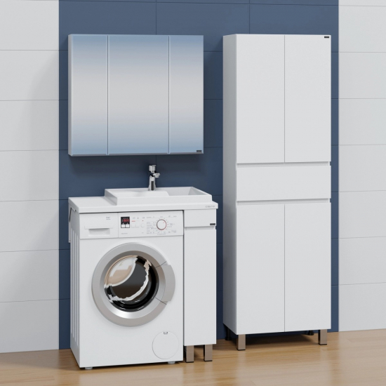 Раковина над стиральной машиной САНТА Юпитер 80 правая 