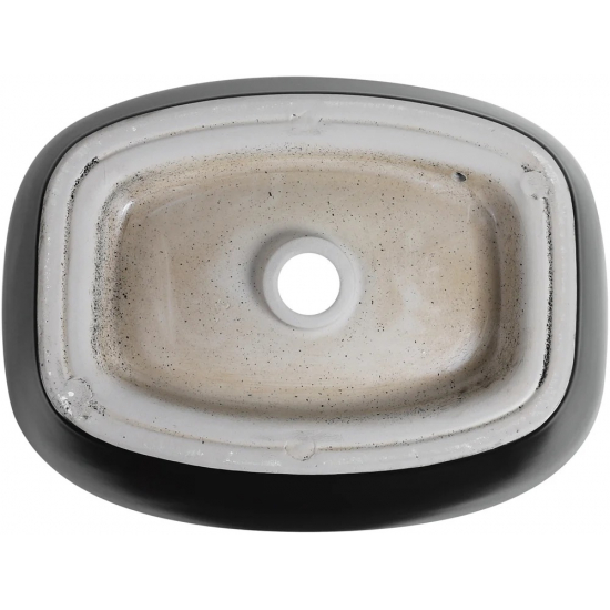 Раковина накладная AQUANET Fine 1-MB черная матовая