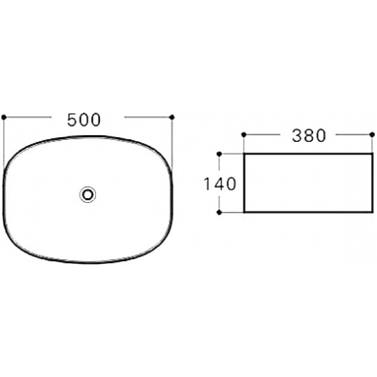 Раковина накладная AQUANET Fine 1-MB черная матовая