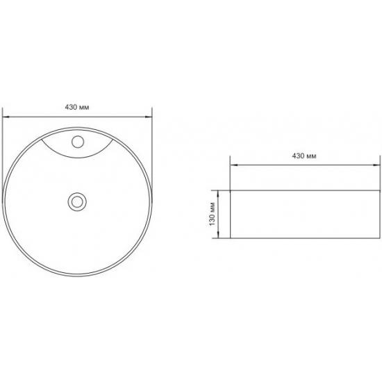 Раковина накладная AQUANET Moon 2