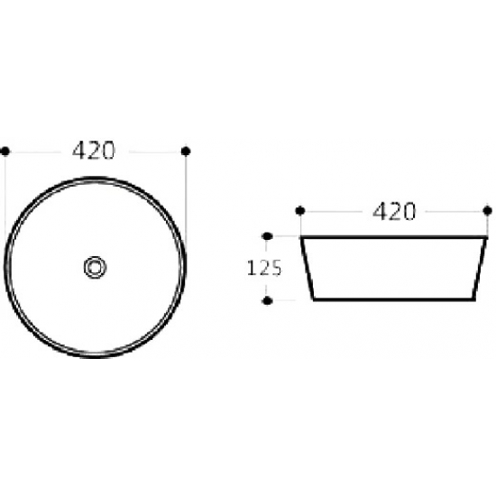 Раковина накладная AQUANET Smart 1 белая