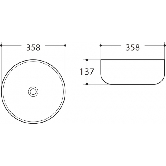 Раковина накладная ART&MAX AM-102-MB матовая черная