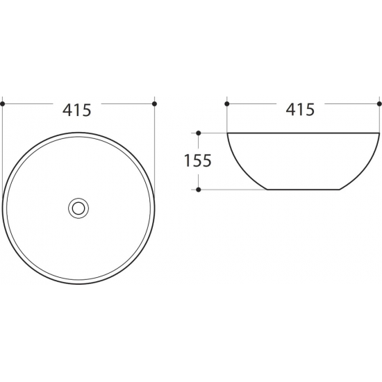 Раковина накладная ART&MAX AM-104 белая