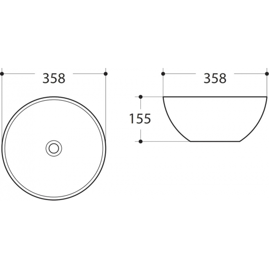 Раковина накладная ART&MAX AM-107 белая