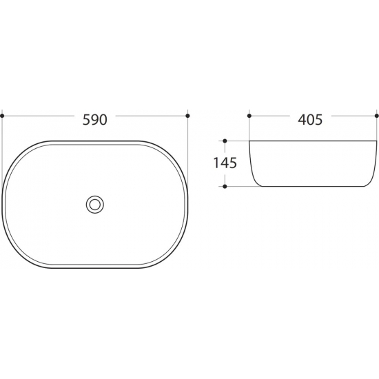 Раковина накладная ART&MAX AM-5006 белая