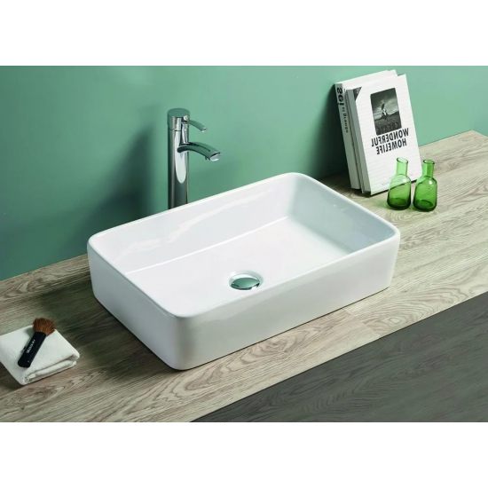 Раковина накладная ART&MAX AM-7655-X белая