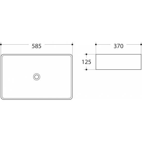 Раковина накладная ART&MAX AM-7655-X белая