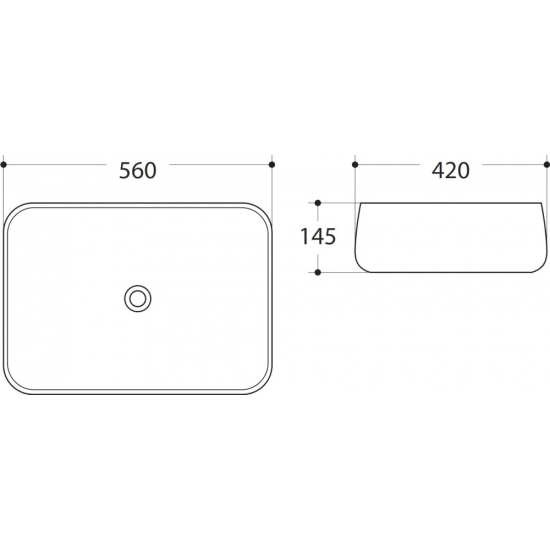 Раковина накладная ART&MAX AM-78102 белая