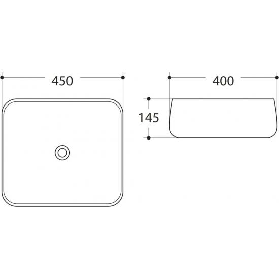 Раковина накладная ART&MAX AM-78103 белая