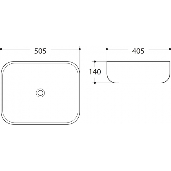 Раковина накладная ART&MAX AM-78104 белая