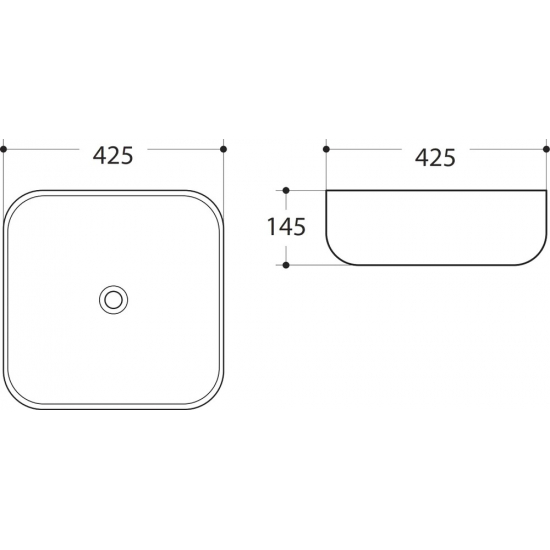 Раковина накладная ART&MAX AM-78106 белая