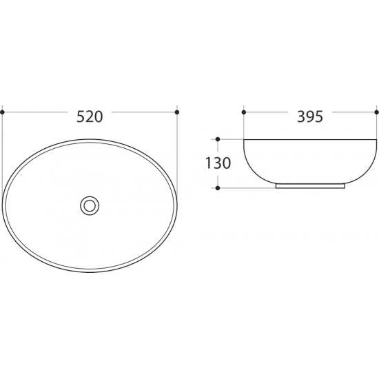Раковина накладная ART&MAX AM-78166 белая