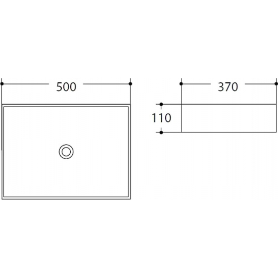 Раковина накладная ART&MAX AM-78570B-50 белая